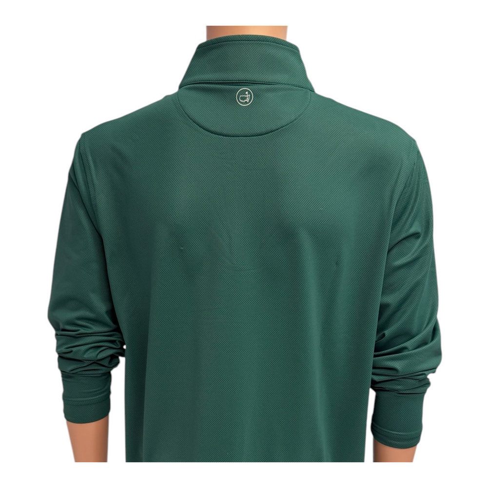 Masters Performance Tech Green 1/4 Zip Pullover with Rounded Neck Image a
