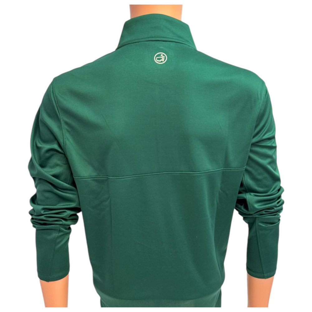 Masters Performance Tech Green Textured 1/4 Zip Pullover with Grey Zipper Image a