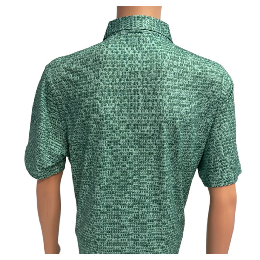 Masters Performance Tech Green with Chair Pattern Polo Image a