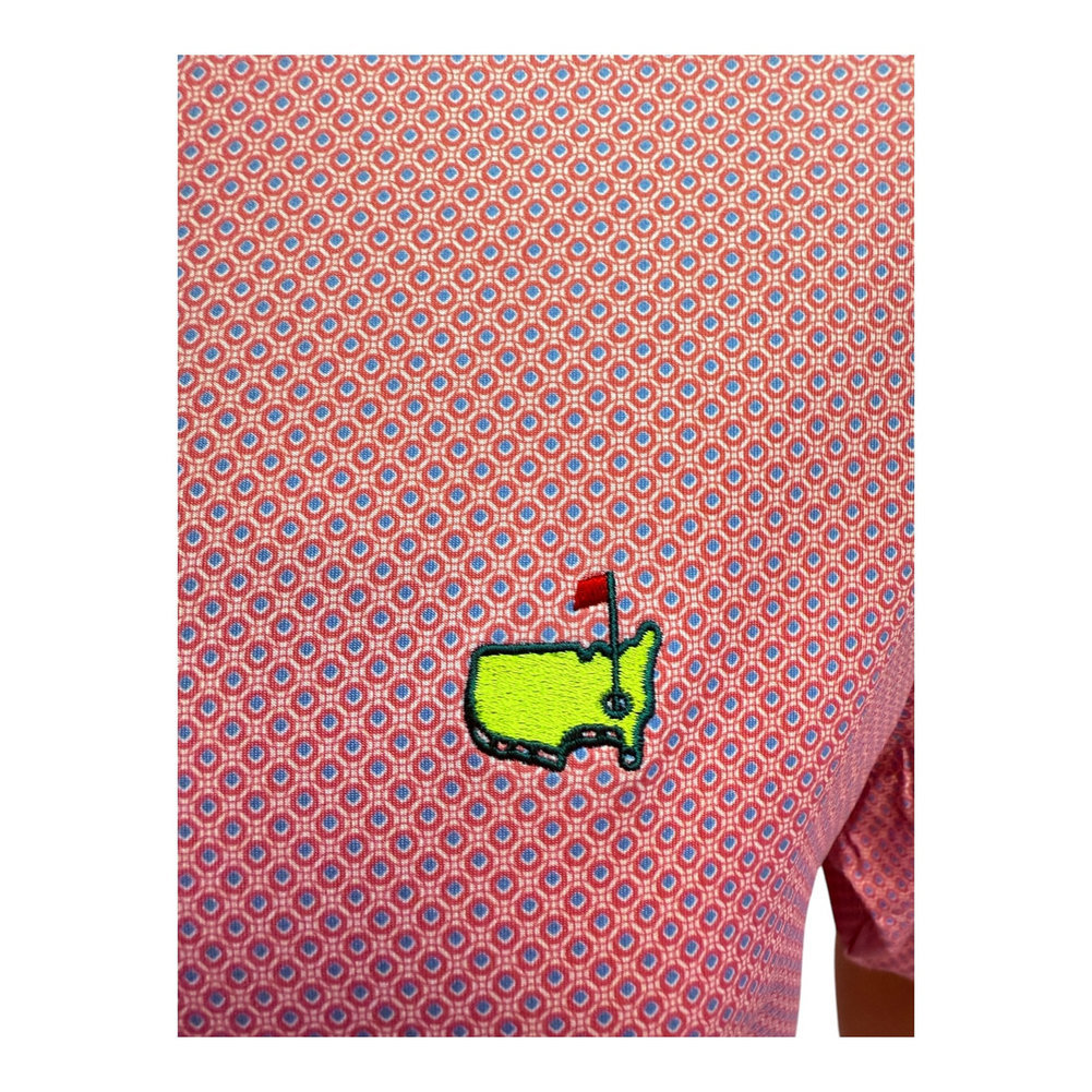 Masters Peter Millar Performance Tech Red Pattern Polo Image a
