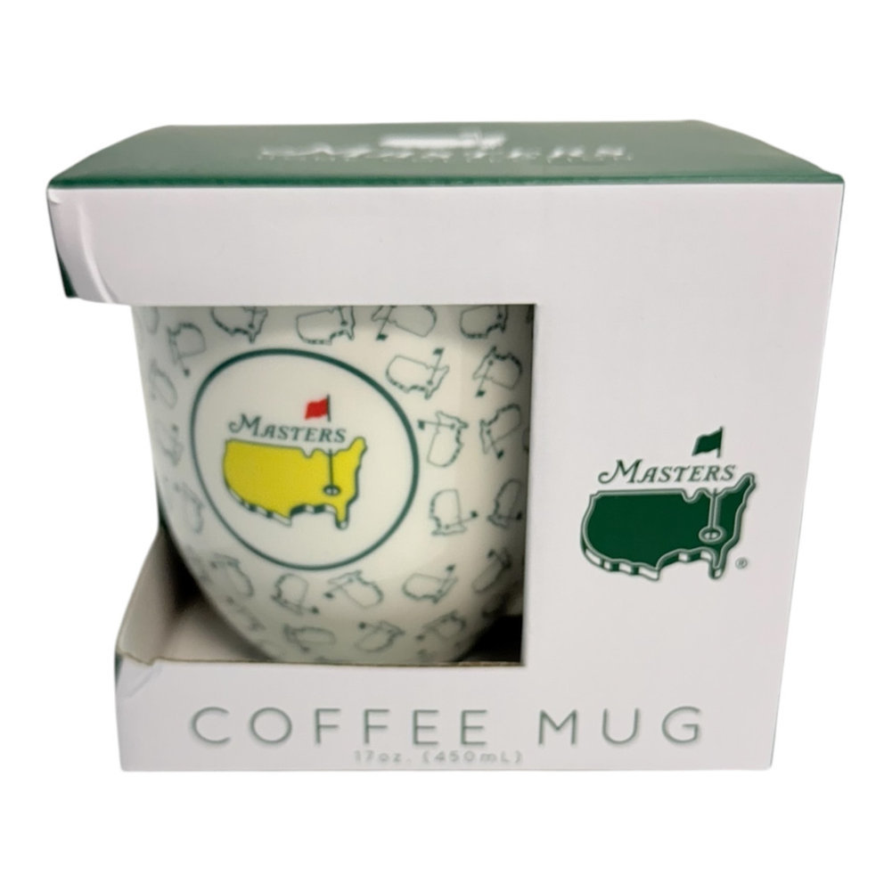 Masters White Coffee Mug with Green Maps Image a