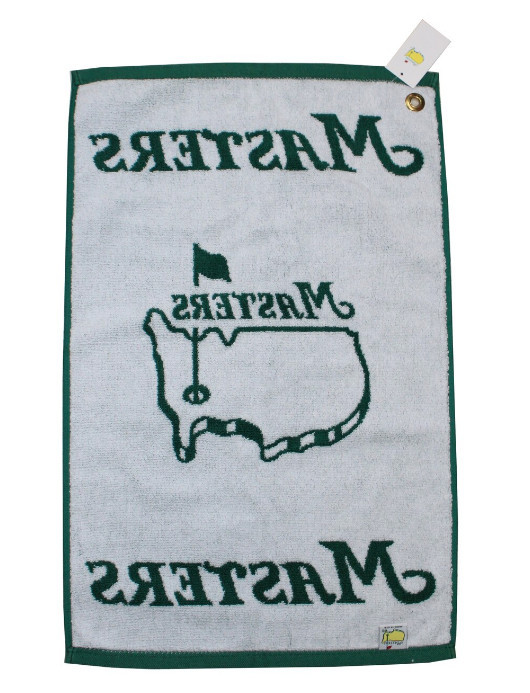 Masters Green and White Woven Golf Bag Towel Image a