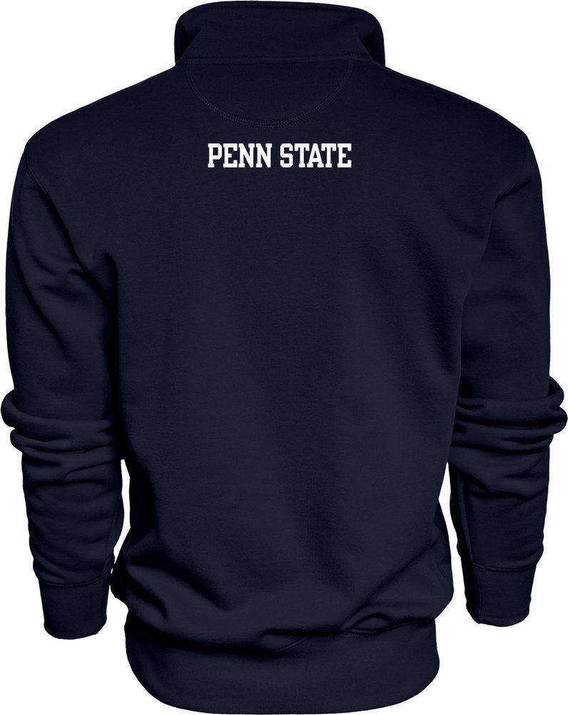 Penn State Block S Embroidered Quarter Zip Sweatshirt Navy Image a