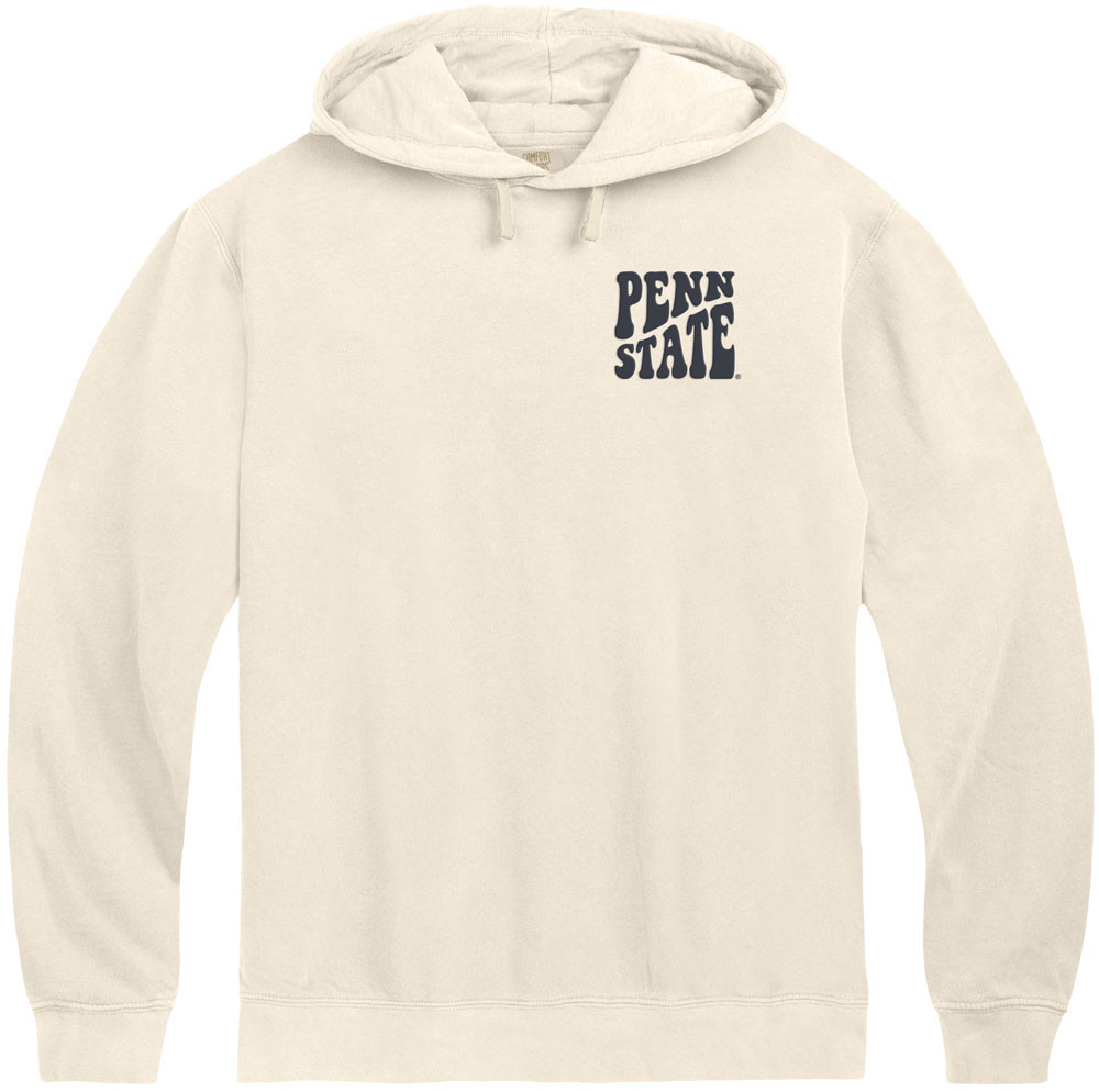 Penn State Decked Out Puff Hooded Sweatshirt Ivory Image a