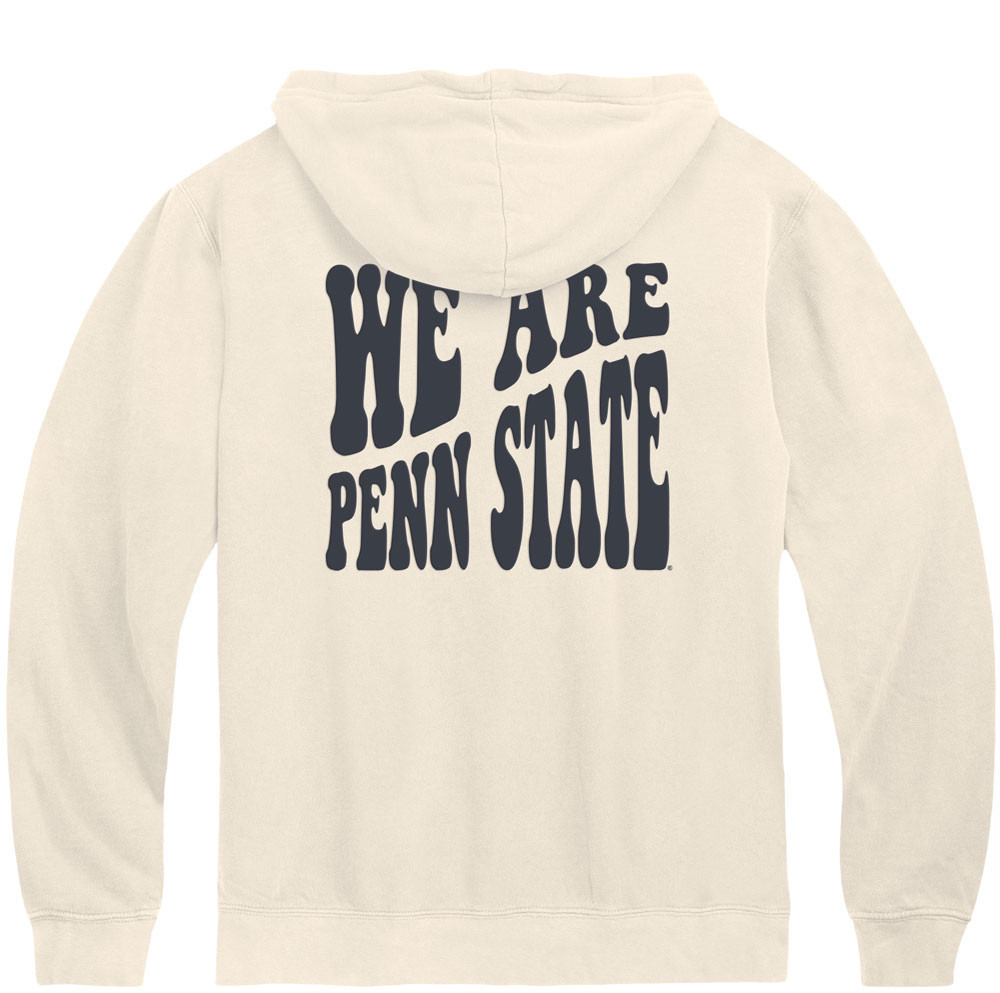 Penn State Decked Out Puff Hooded Sweatshirt Ivory Image a