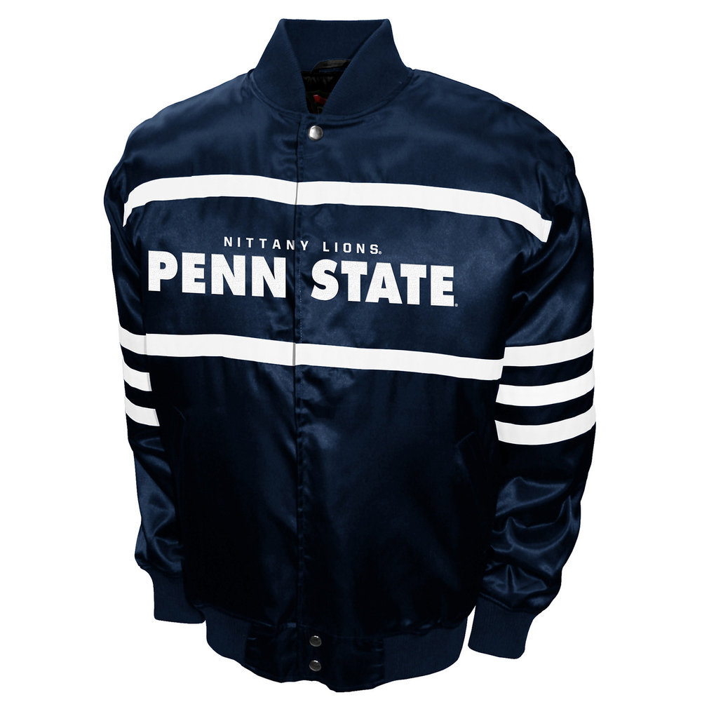 Penn State Nittany Lions 2nd Era Navy Satin Jacket Image a
