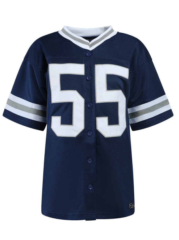 Penn State Women   s Button Down Football Jersey Navy  Image a