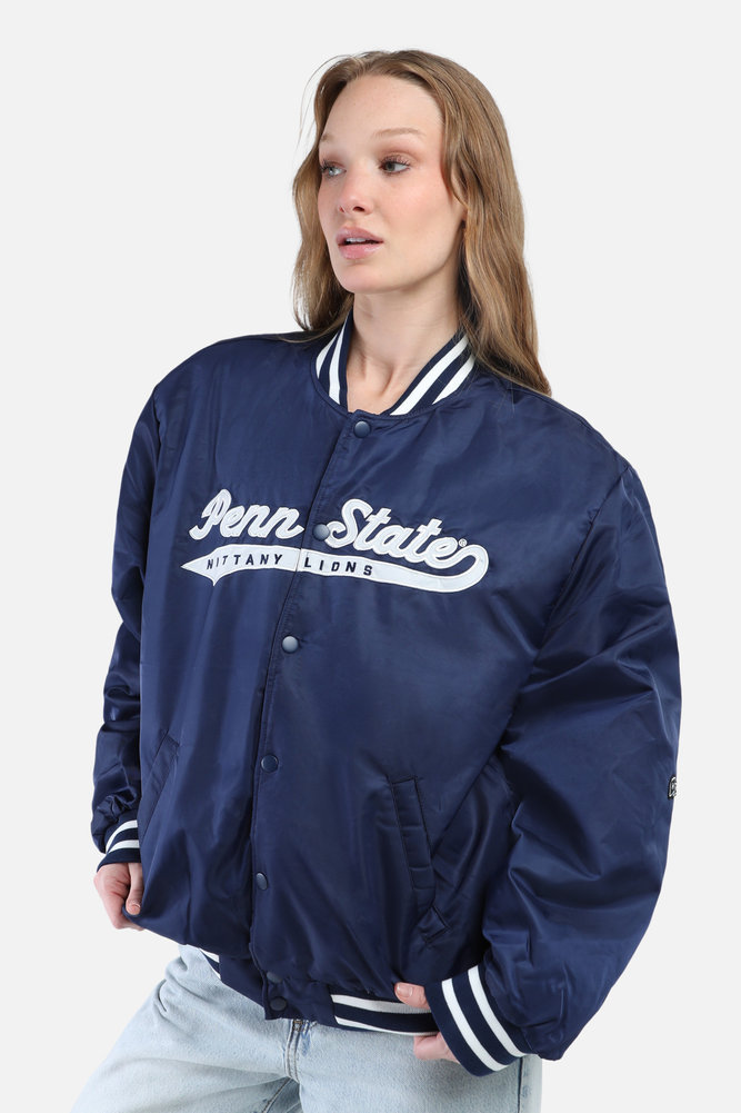 Penn State Women's Navy Varsity Bomber Jacket  Image a