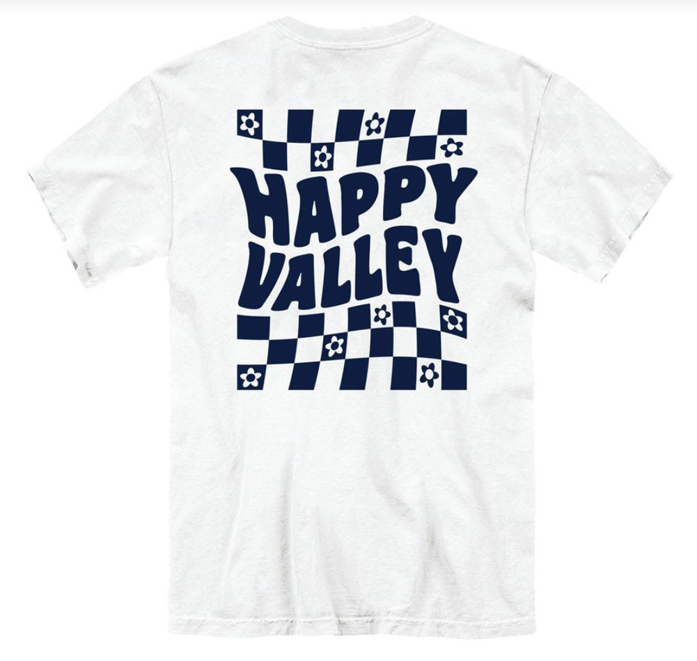 Happy Valley Flowered Checker Comfort Color Tee  Image a