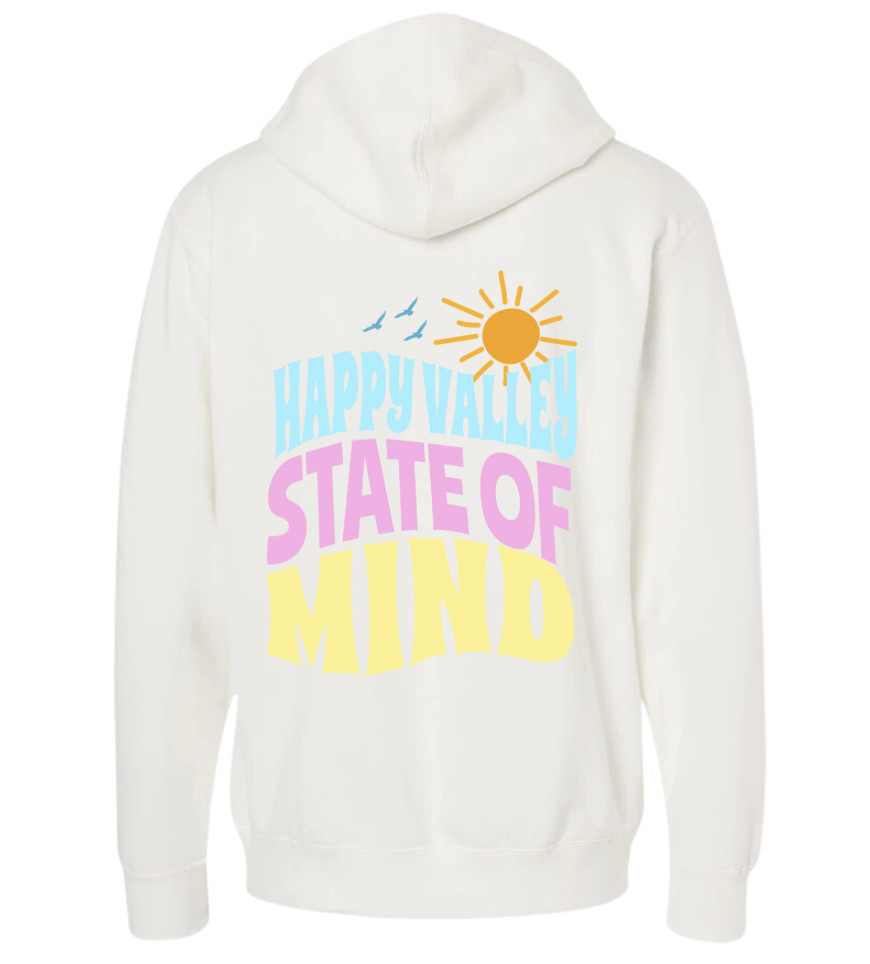 Happy Valley State of Mind Ivory Hooded Sweatshirt Image a