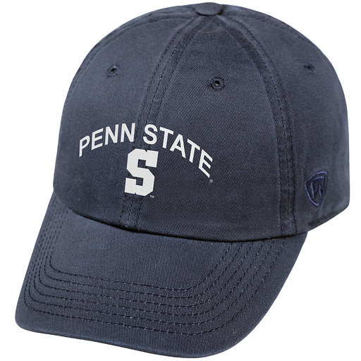 Penn State Hat Relaxed Fit Navy Arching Over Block S Image a
