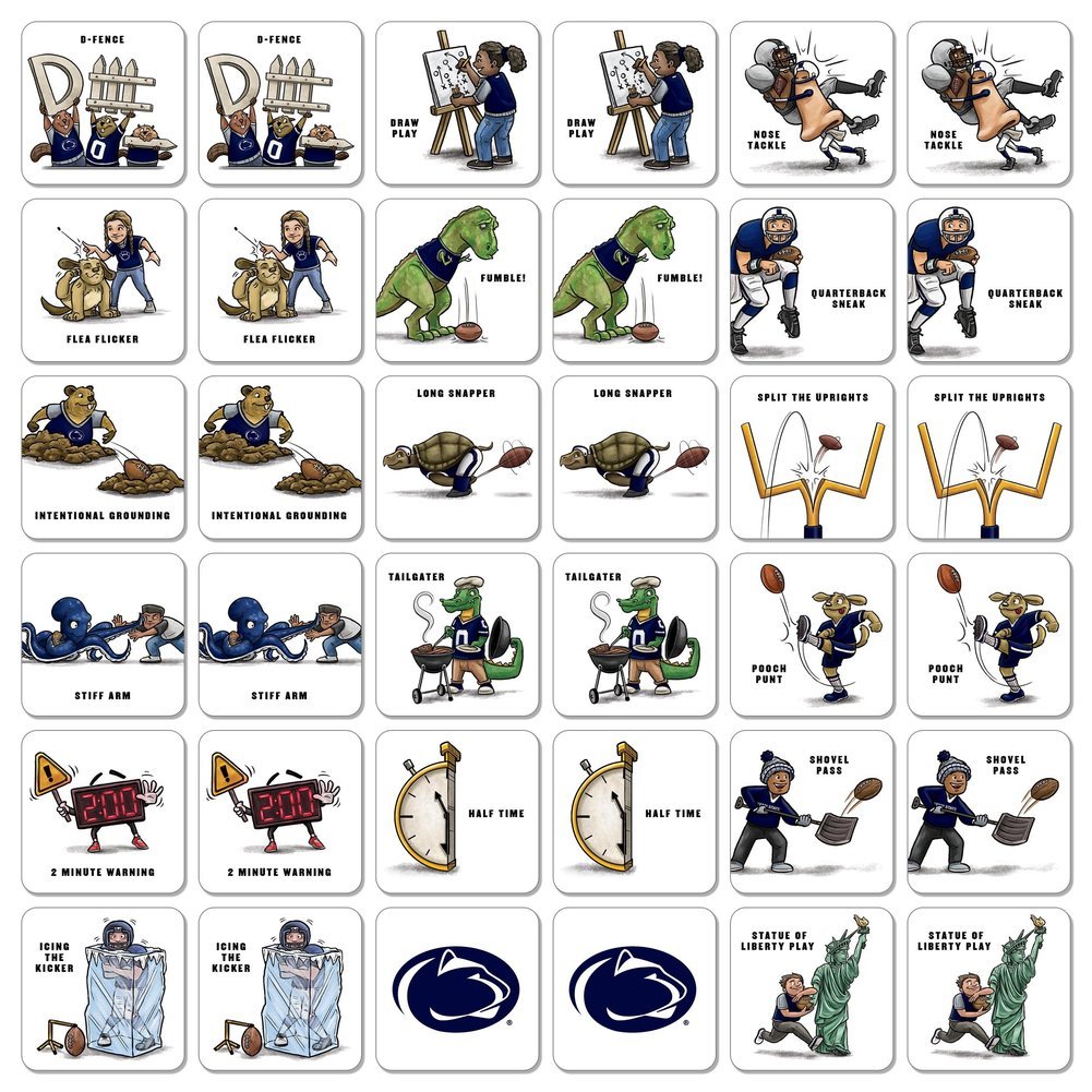 Penn State Nitany Lions Football Memory Match Game Image a