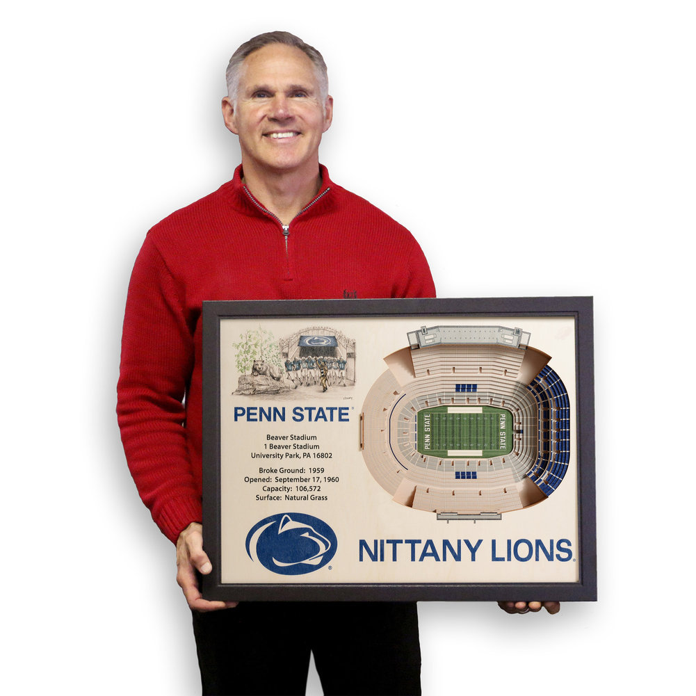 Penn State Nittany Lions Beaver Stadium 25-Layer StadiumViews 3D Wall Art Image a