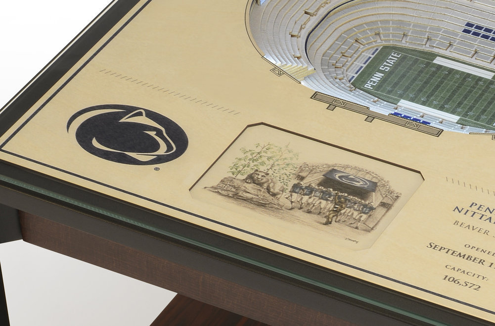 Penn State Nittany Lions Beaver Stadium 25-Layer StadiumViews Lighted End Table Image a