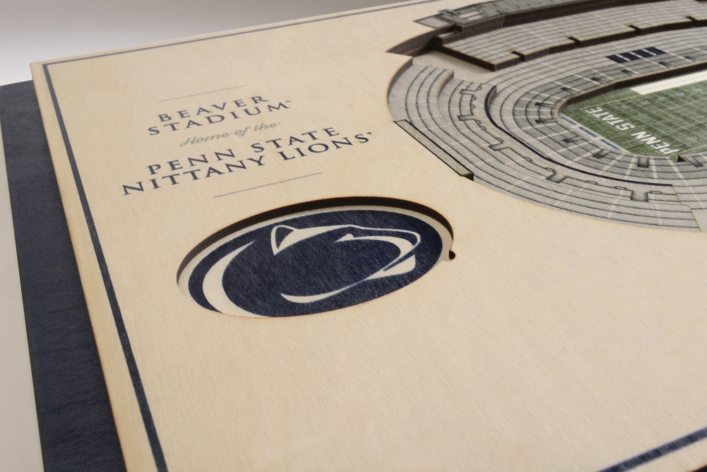 Penn State Nittany Lions Beaver Stadium 5-Layer StadiumViews 3D Wall Art Image a