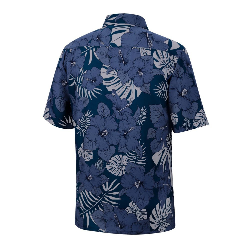 Penn State Nittany Lions Navy Hawaiian Camp Button-Up Shirt Image a