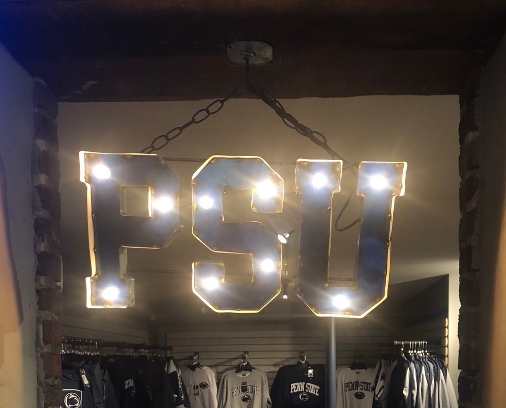 Penn State PSU Recycled Metal Light Up Sign  Image a