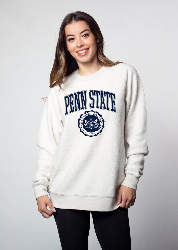 Penn State University Vintage Inside Out Soft White Crewneck Sweatshirt Image a