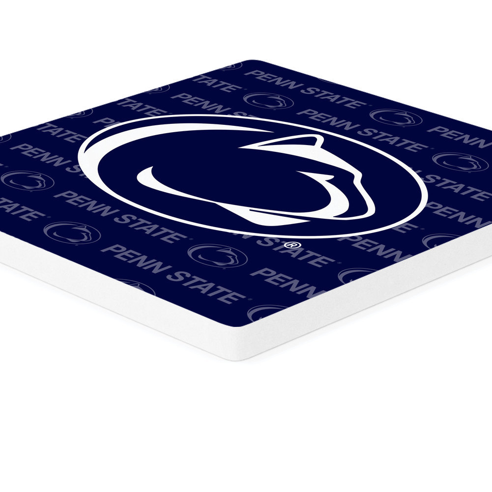 Penn State Varsity Repeating Navy Single Ceramic Coaster  Image a
