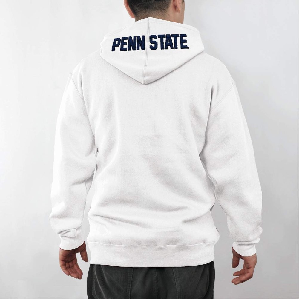 Penn State White Embossed Lion Head Sweatshirt Image a