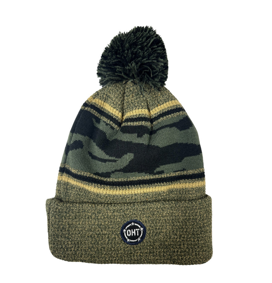 Penn State Army Green Camo OHT Knit Pom Beanie  Image a