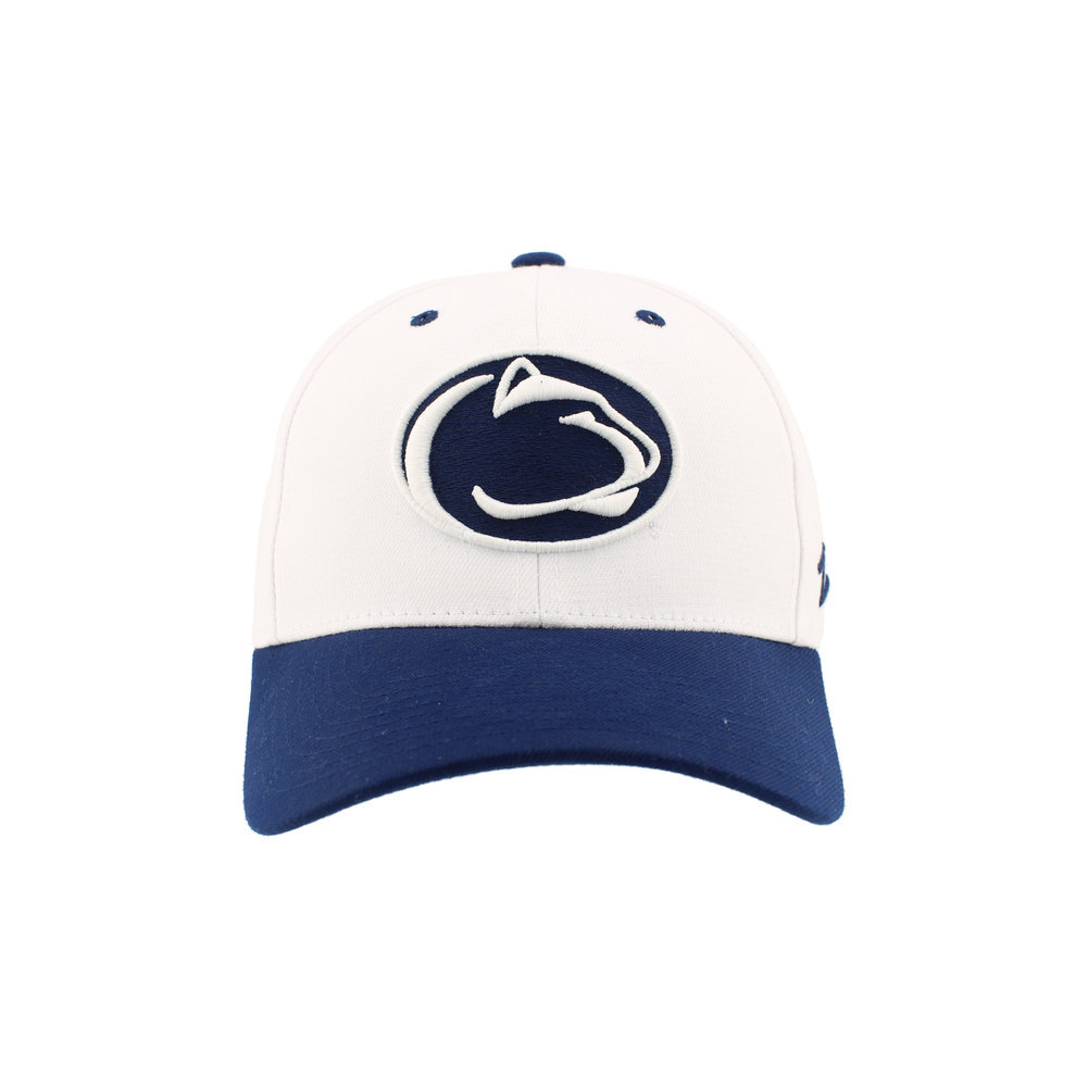 Penn State Nittany Lions White Curve Stretch Fit Hat  Image a