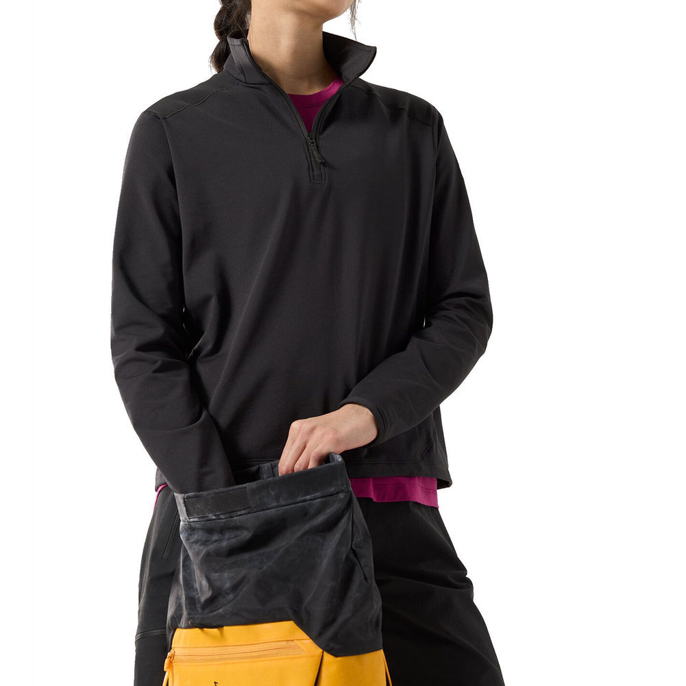 Women's Lightweight Zip Neck Sweater Image a