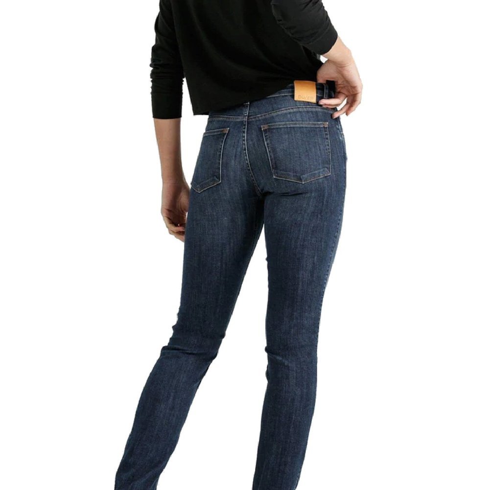 Women's Performance Denim Slim Straight Jeans Image a