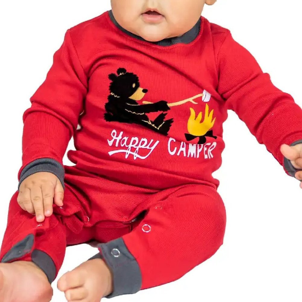 Infant Happy Camper Union Suit Image a