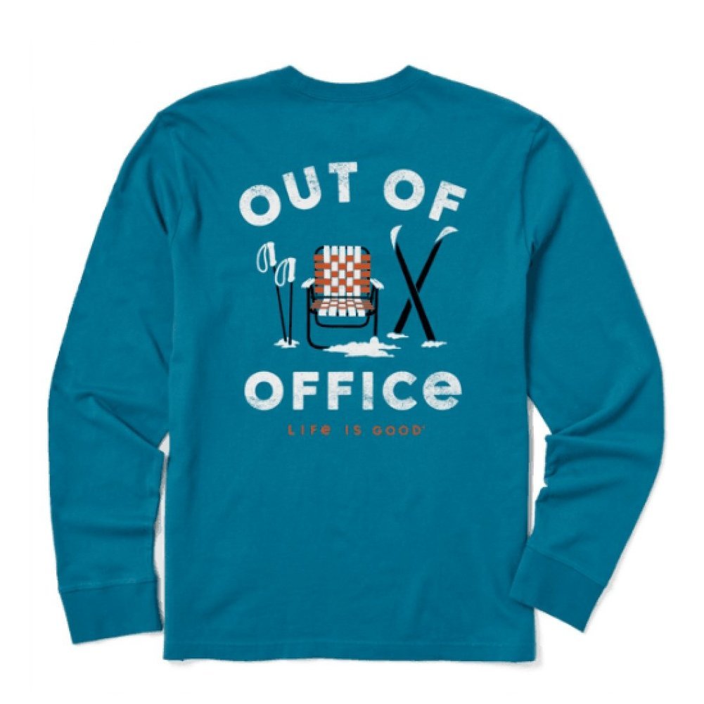 Men's Out of the Office Ski Long Sleeve Crusher Tee Shirt Image a