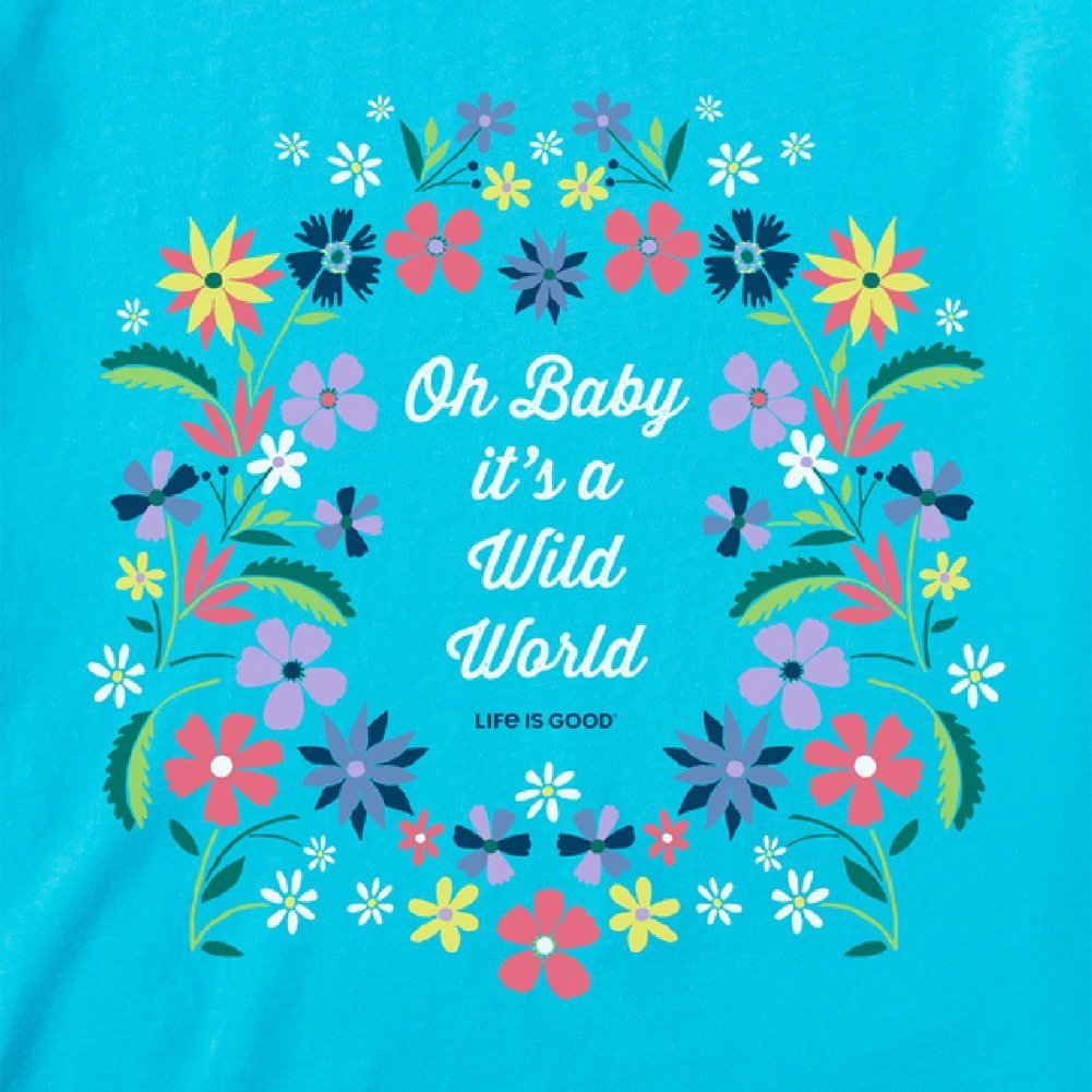 Women's Wildflower World Lightweight Sleep Tee Shirt Image a