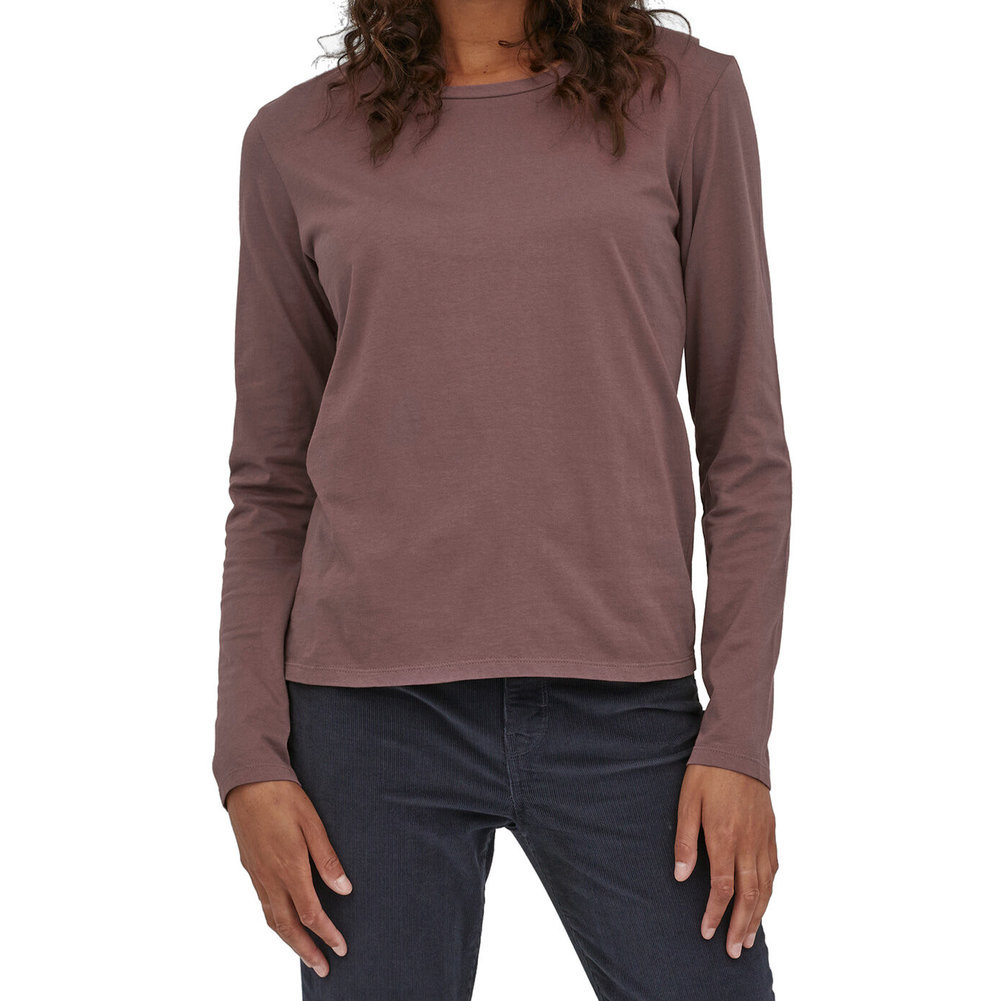 Women's Long-Sleeved Regenerative Organic Certified Cotton Tee Shirt Image a