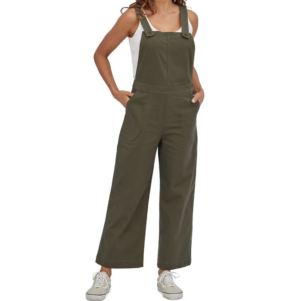 Women's Stand Up Cropped Overalls Image a