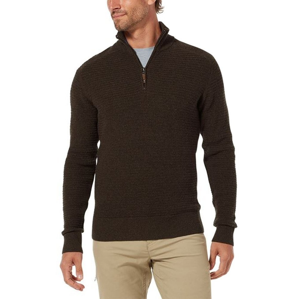 Men's All Season Merino Thermal 1/4 Zip Sweater Image a