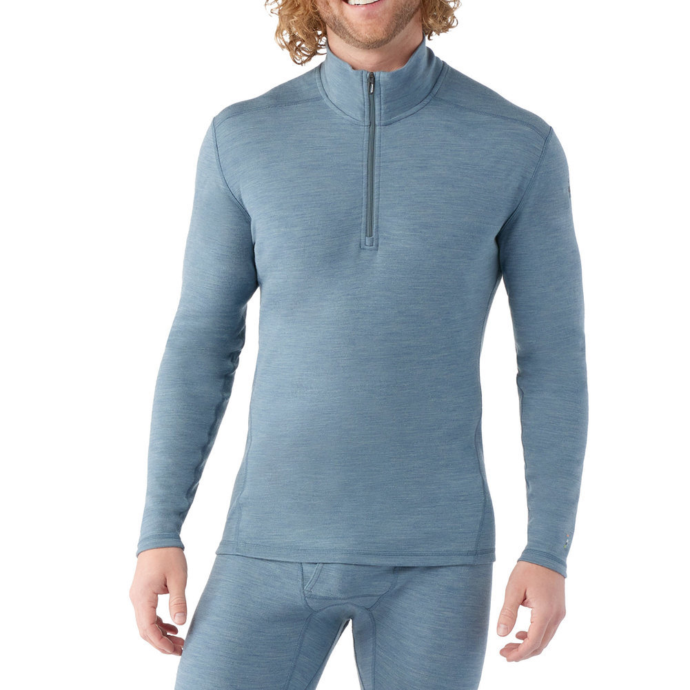 Men's Classic Thermal Merino Base Layer 1/4 Zip Top Image a