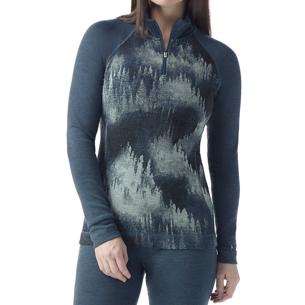 Women's Classic Thermal Merino Base Layer 1/4 Zip Top Image a