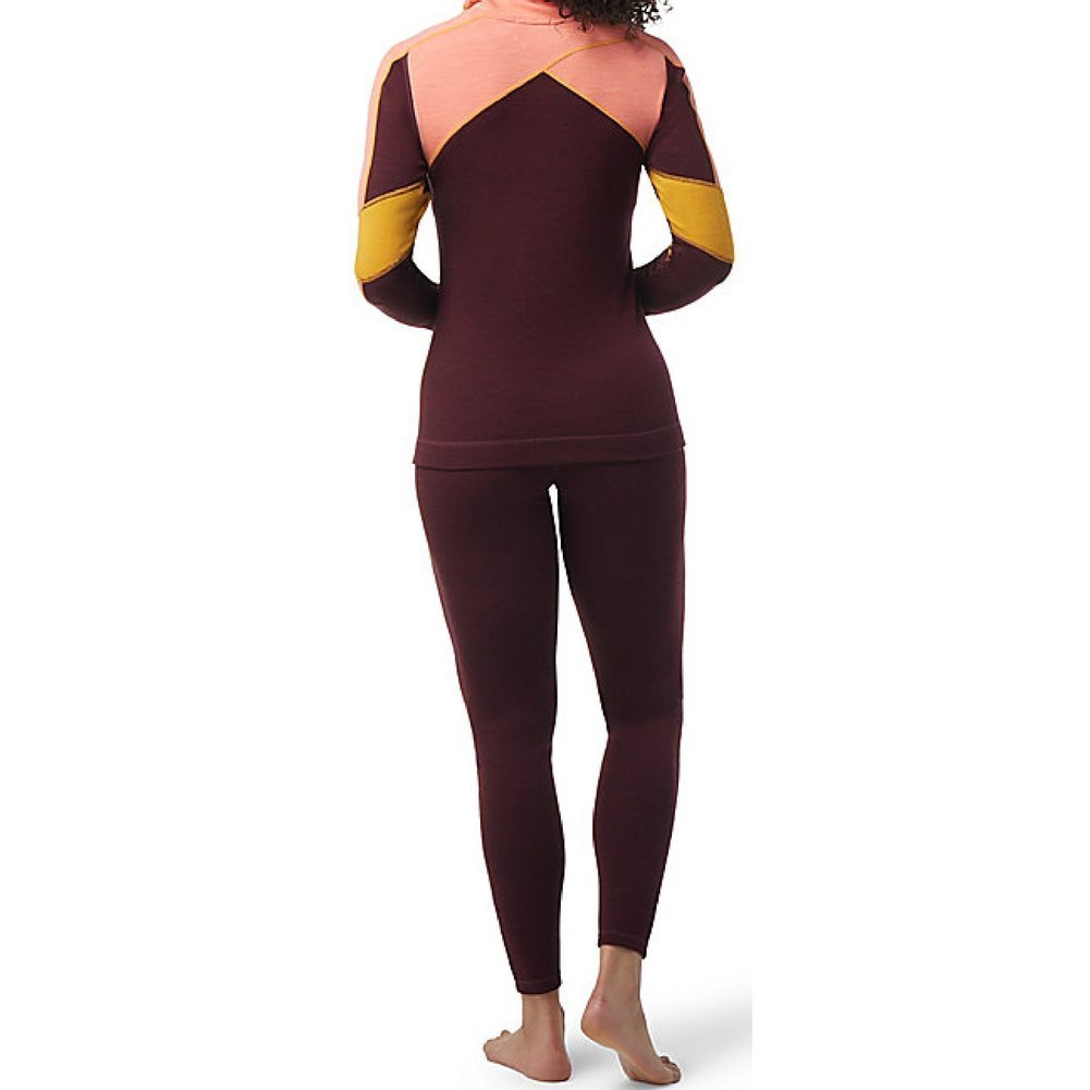 Women's Classic Thermal Merino Base Layer Colorblock 1/4 Zip Shirt Image a