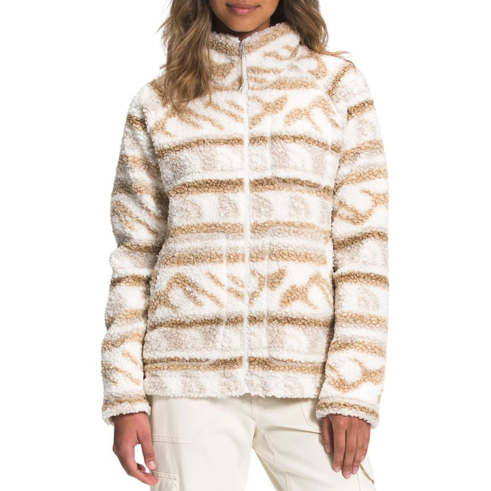 Women   s Printed Ridge Fleece Full Zip Sweater Image a