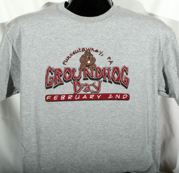Adult Bedrock-Style Groundhog Day T-Shirt 2x,3x Sku# 734-2X 
