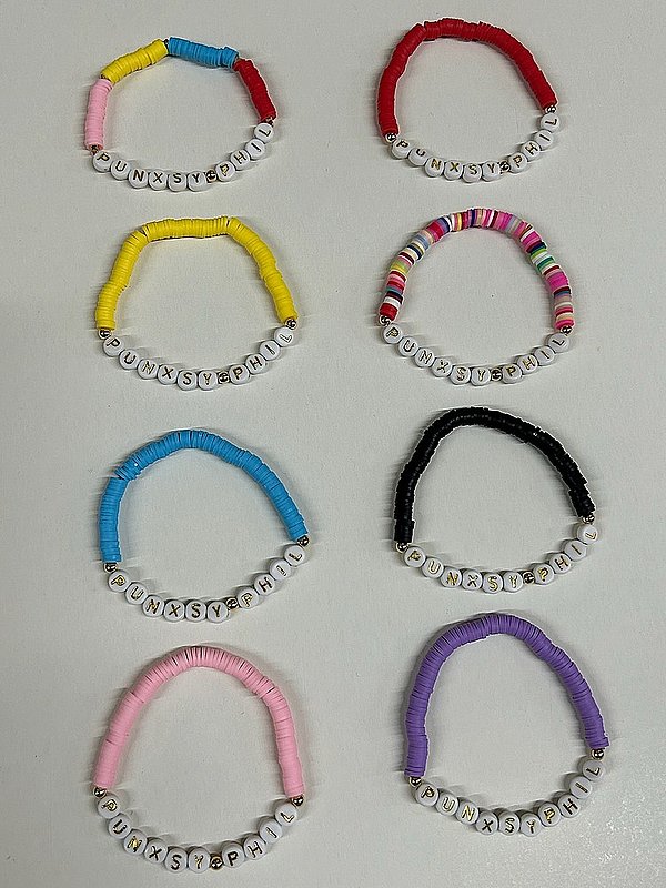 Adult Punxsy Phil Bracelet Sku#2930-pink sku#2931-yellow sku#2932-red sku#2933-purple sku#2934-turquoise sku#2935-black sku#2936-mixed sku#2937-4 color 
