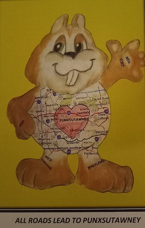 All Roads Lead to Punxsutawney Post Card sku#1611 
