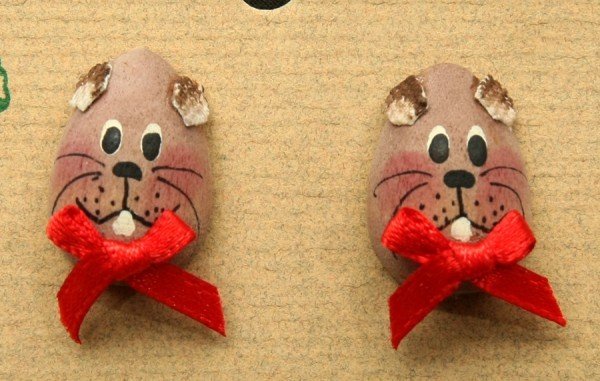Gingerbread Angel Groundhog Earrings - Egg 48518569328925 (Gingerbread Angel)
