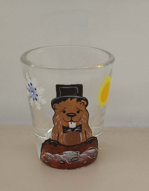 One Made In The USA Groundhog Day Shot Glass 