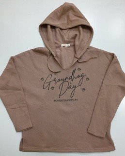 Hanes Brands B2B Women's vneck ghog day hoodie M-Mocha : Large 48518918570269 (Hanes Brands B2B)
