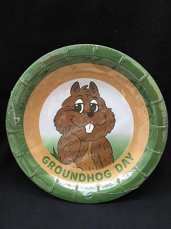 Happy Ghog Day 7 in paper plates Sku#2622 