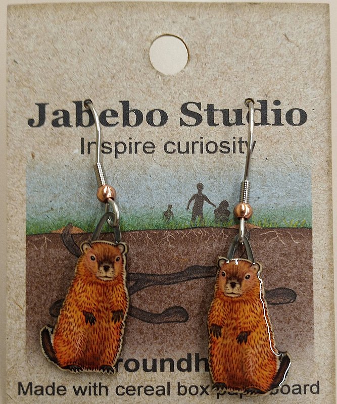 Jabebo Studio Store Punxsy Phil Dangle Earrings 48518732906781 (Jabebo Studio Store)