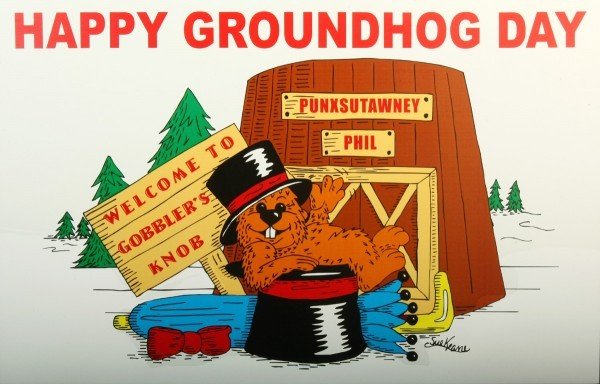 Kendall's Kreations Poster - Happy Groundhog Day-11" X 17" 48518581420317 (Kendall's Kreations)