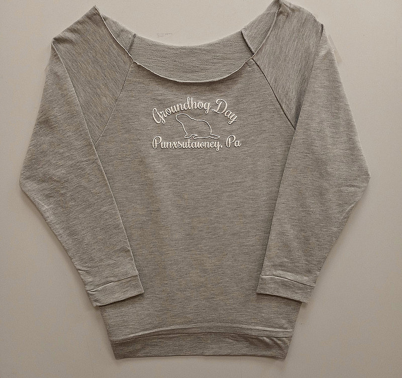 Ladies offshoulder ghog shirt Sku#2642-small Sku#2643-med Sku#2644-large Sku#2645-xlarge 