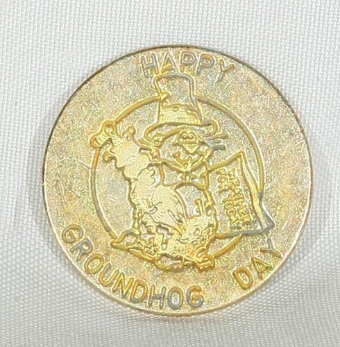 Punxsutawney Groundhog Club *Happy GHD Commemorative Coin-1 " 48518574670109 (Punxsutawney Groundhog Club)