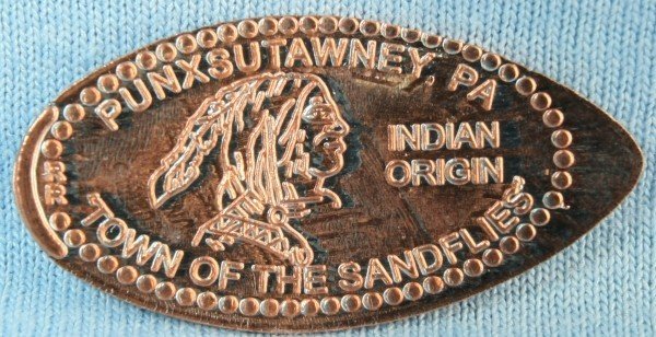 Punxsutawney Phil's Official Souvenir Shop Pressed Penny Indian Head 48518521258269 (Punxsutawney Phil's Official Souvenir Shop)